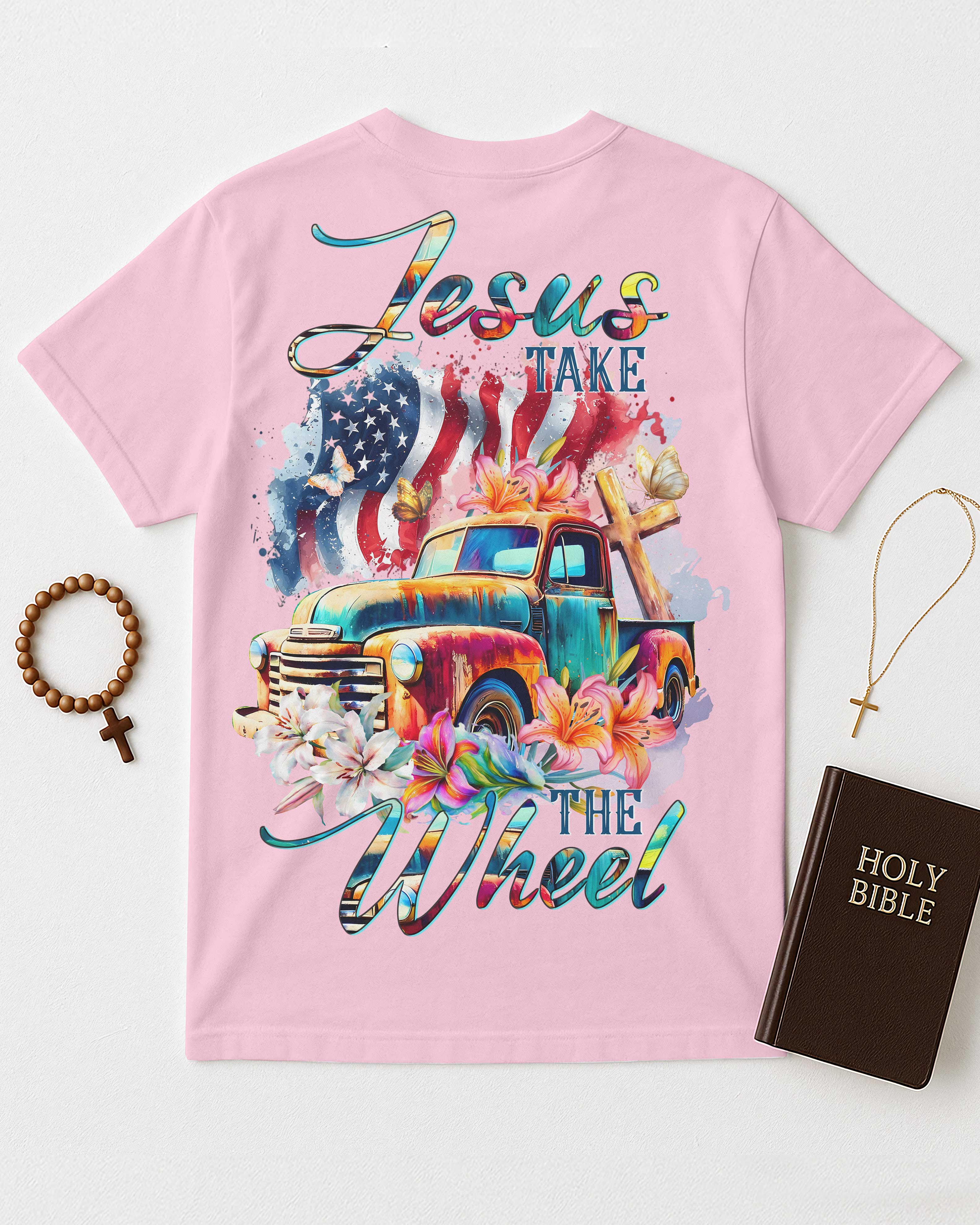 Jesus Take The Wheel All Over Print T-Shirt