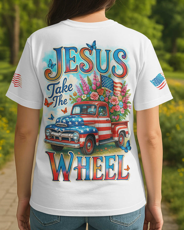 Jesus Take The Wheel All Over Print T-Shirt