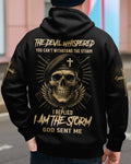 The Devil Whispered You Can't Withstand The Storm Zip Hoodie