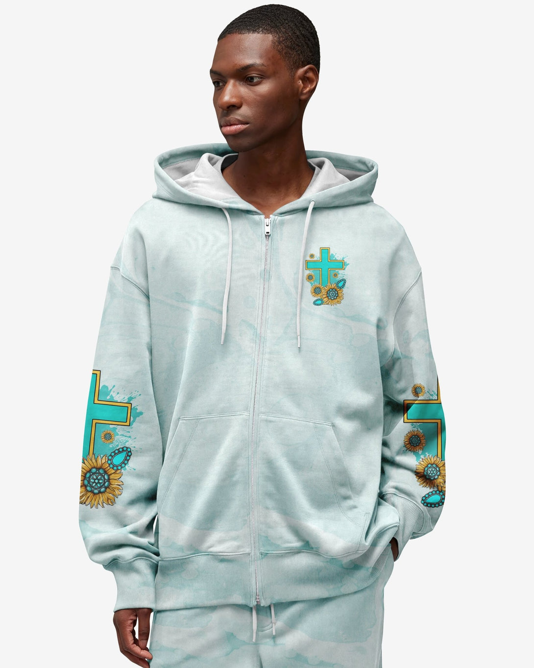 Jesus Take The Wheel All Over Print Zip Hoodie - Christ Color