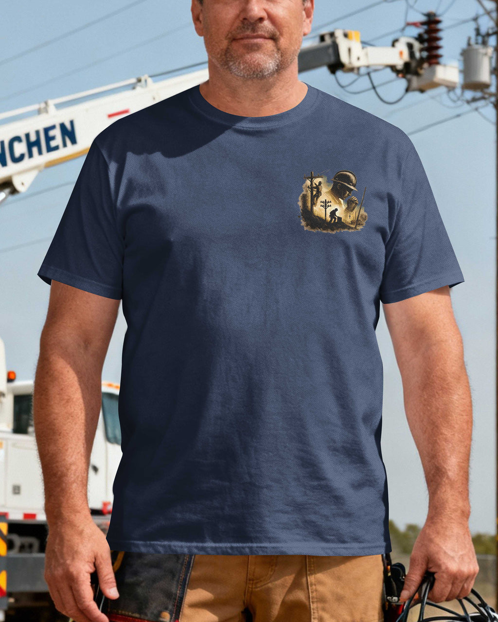 On These Lines I Serve Under His Cross I Stand T-Shirt