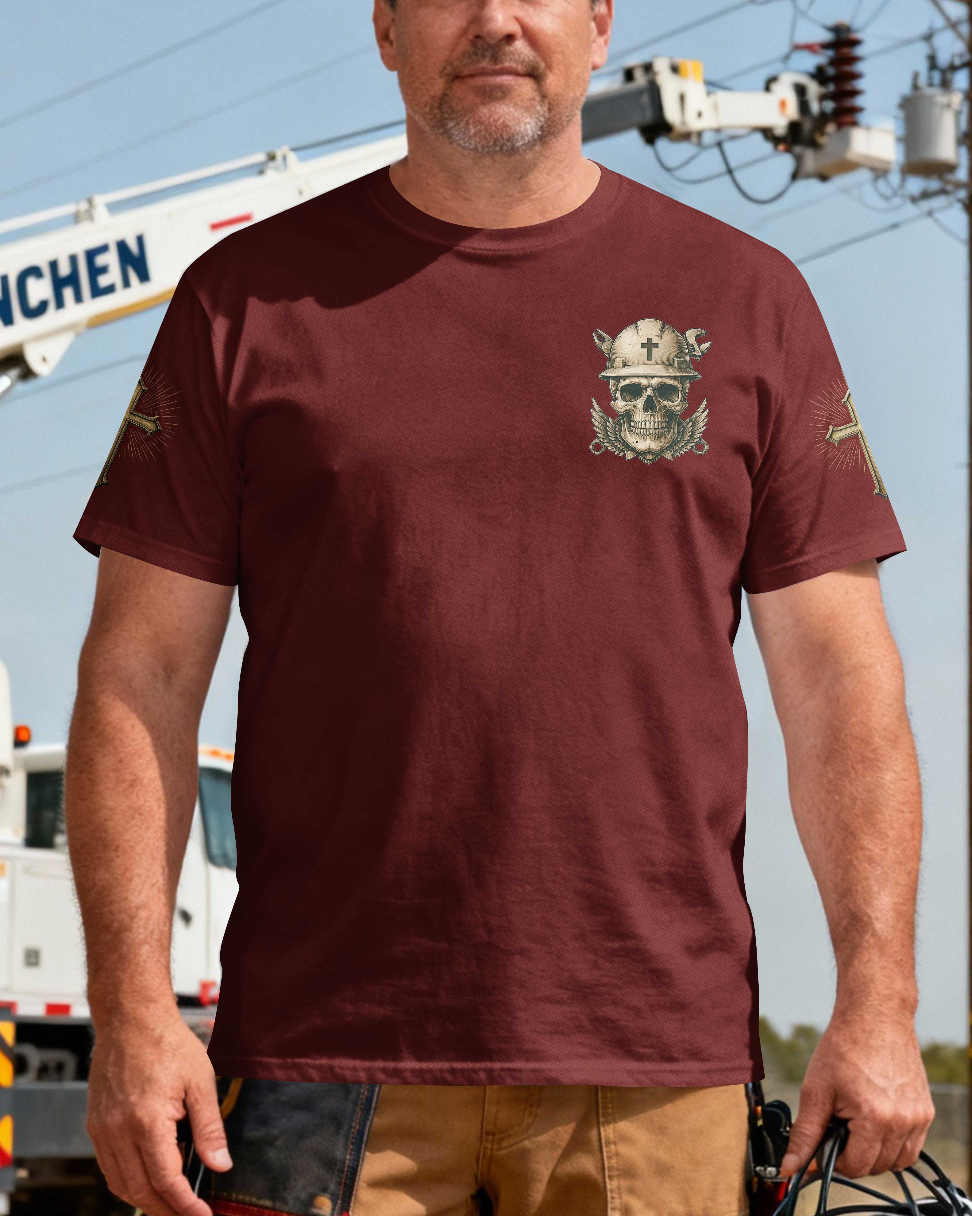Storms Don't Scare Me God Made Me A Lineman T-Shirt