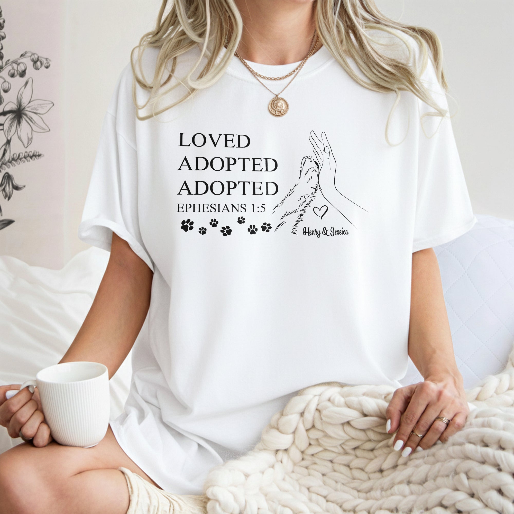 Loved Chosen Adopted Dog Lovers Personalized T-Shirt