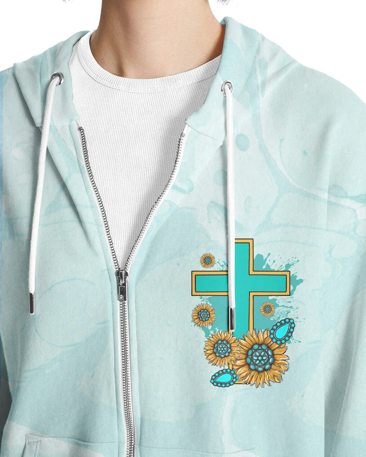 Jesus Take The Wheel All Over Print Zip Hoodie - Christ Color