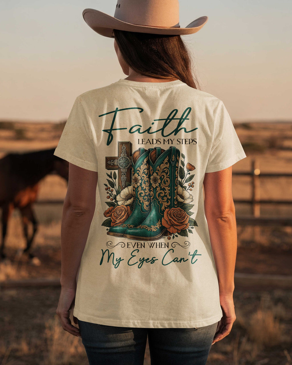 Faith Leads My Steps Even When My Eyes Can't T-Shirt