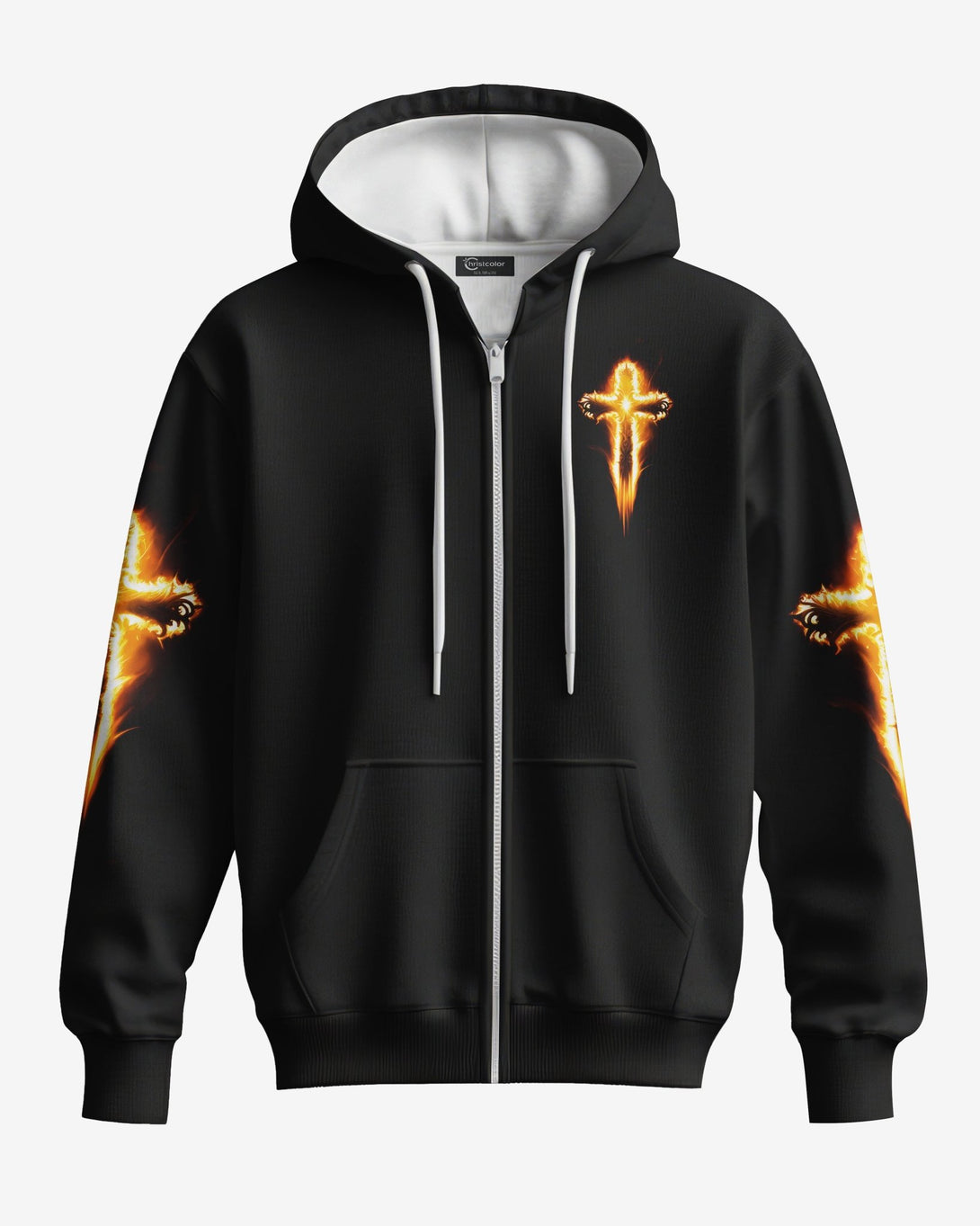 Awaken The Lion All Over Print Zip Hoodie - Christ Color