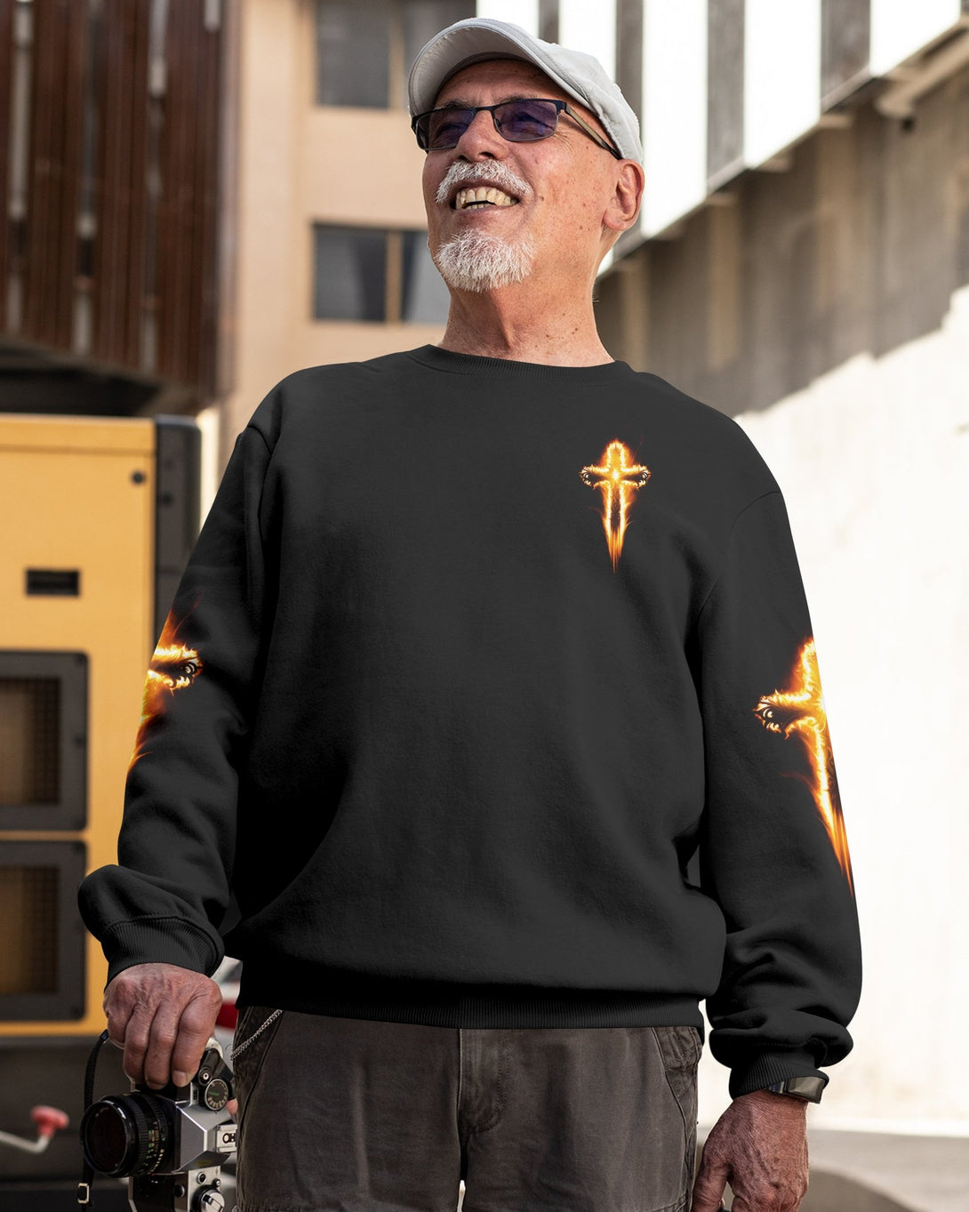 Awaken The Lion All Over Print Sweater - Christ Color