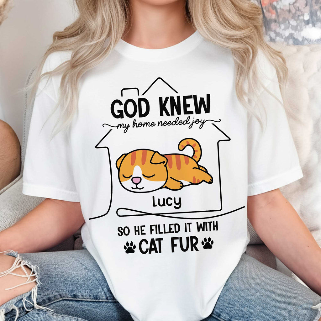 God Knew My Home Needed Joy So He Filled It With Cat Fur T-Shirt