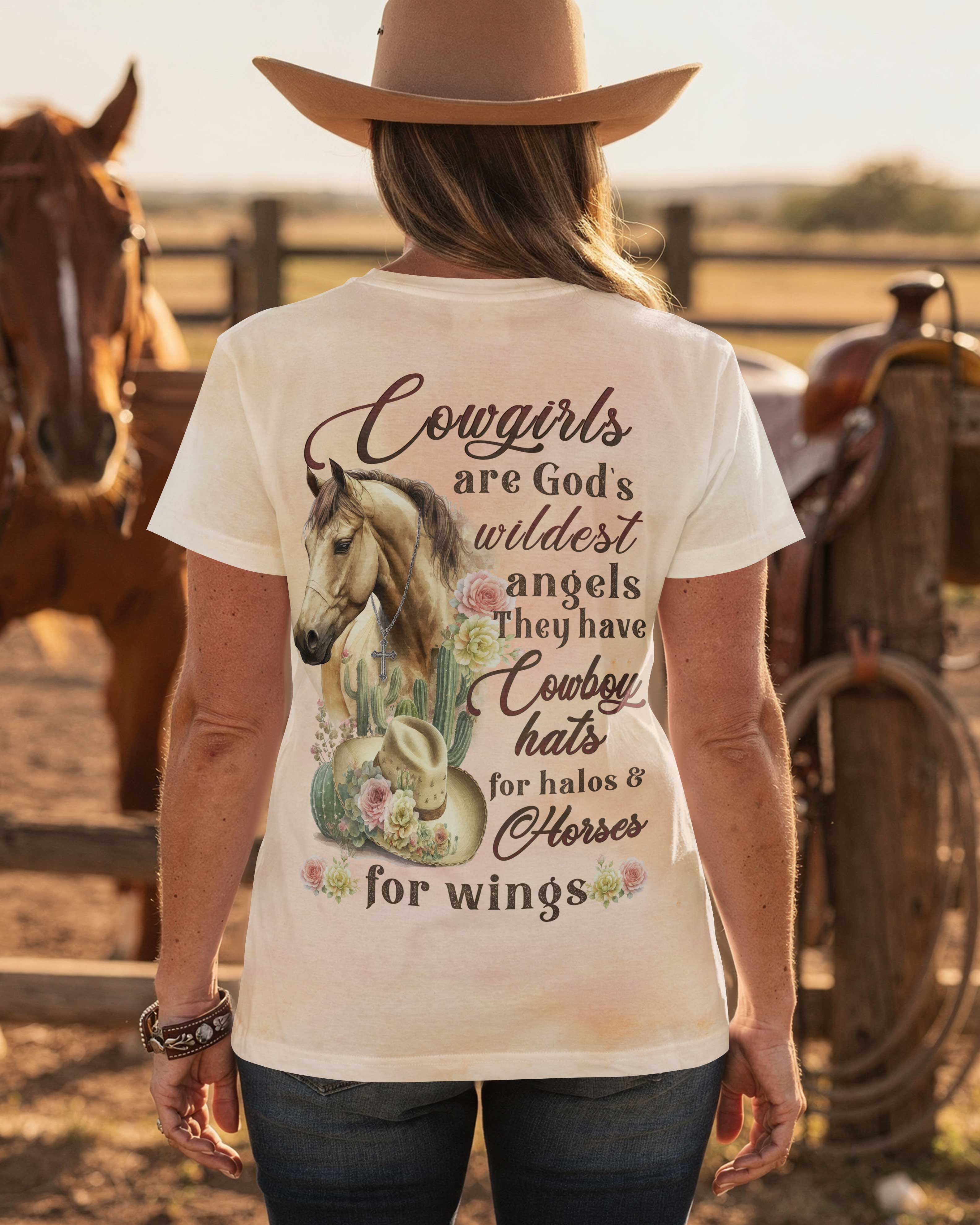 Cowgirls Are God's Wildest Angels They Have Cowboy Hats T-Shirt