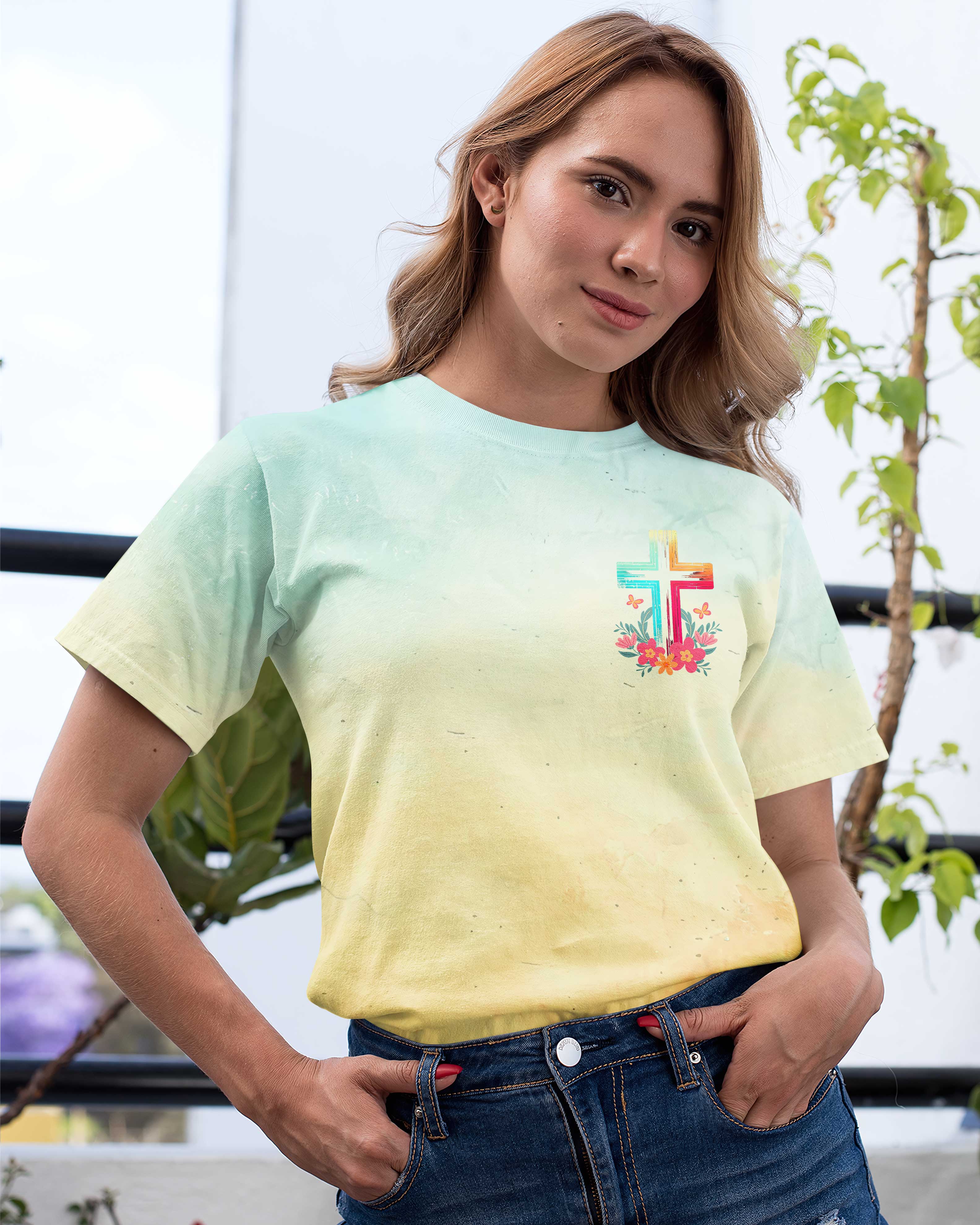 Cool Moms Love Jesus All Over Print T-shirt