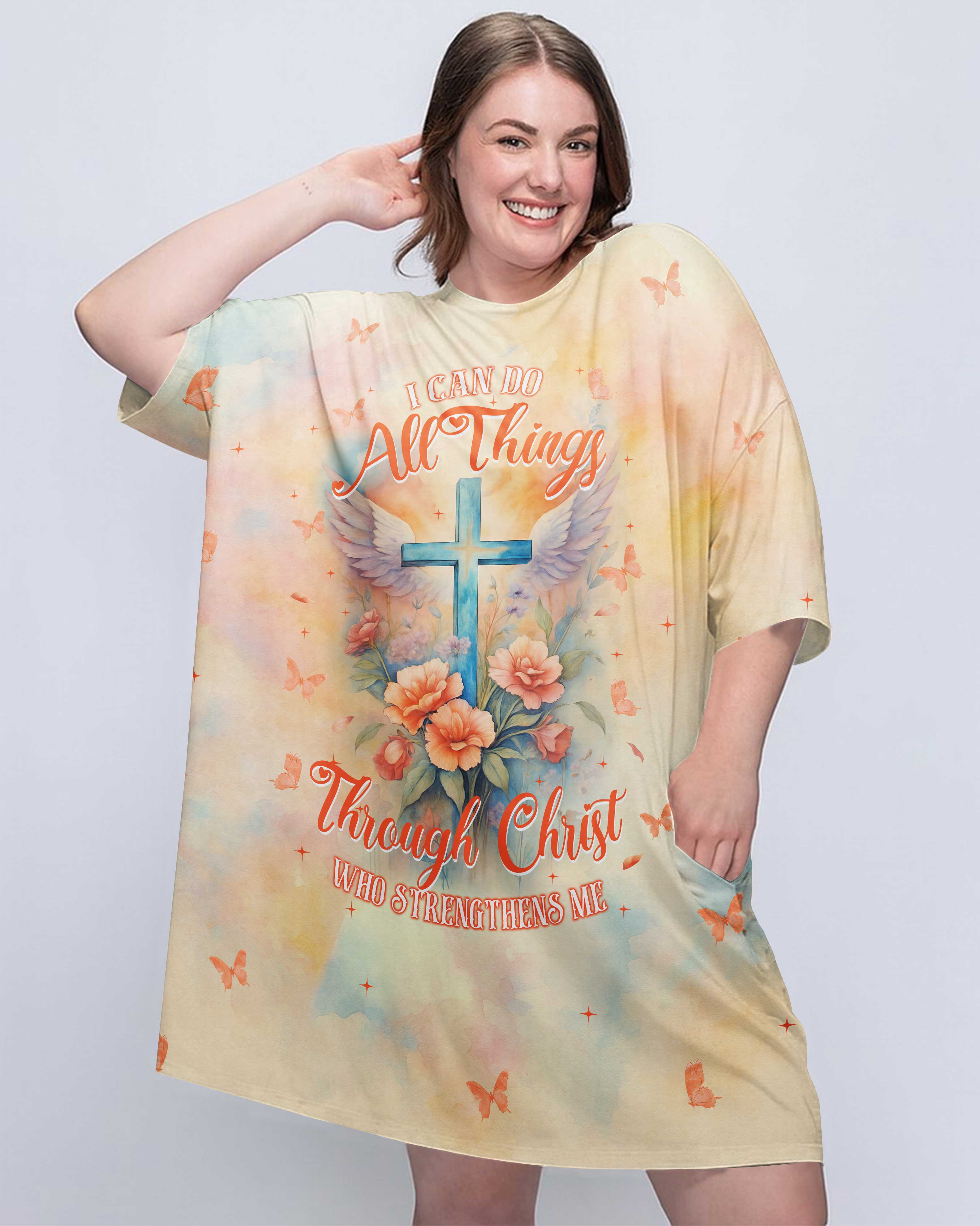 I Can Do All Things Through Christ Who Strengthens Me Sleep Tee