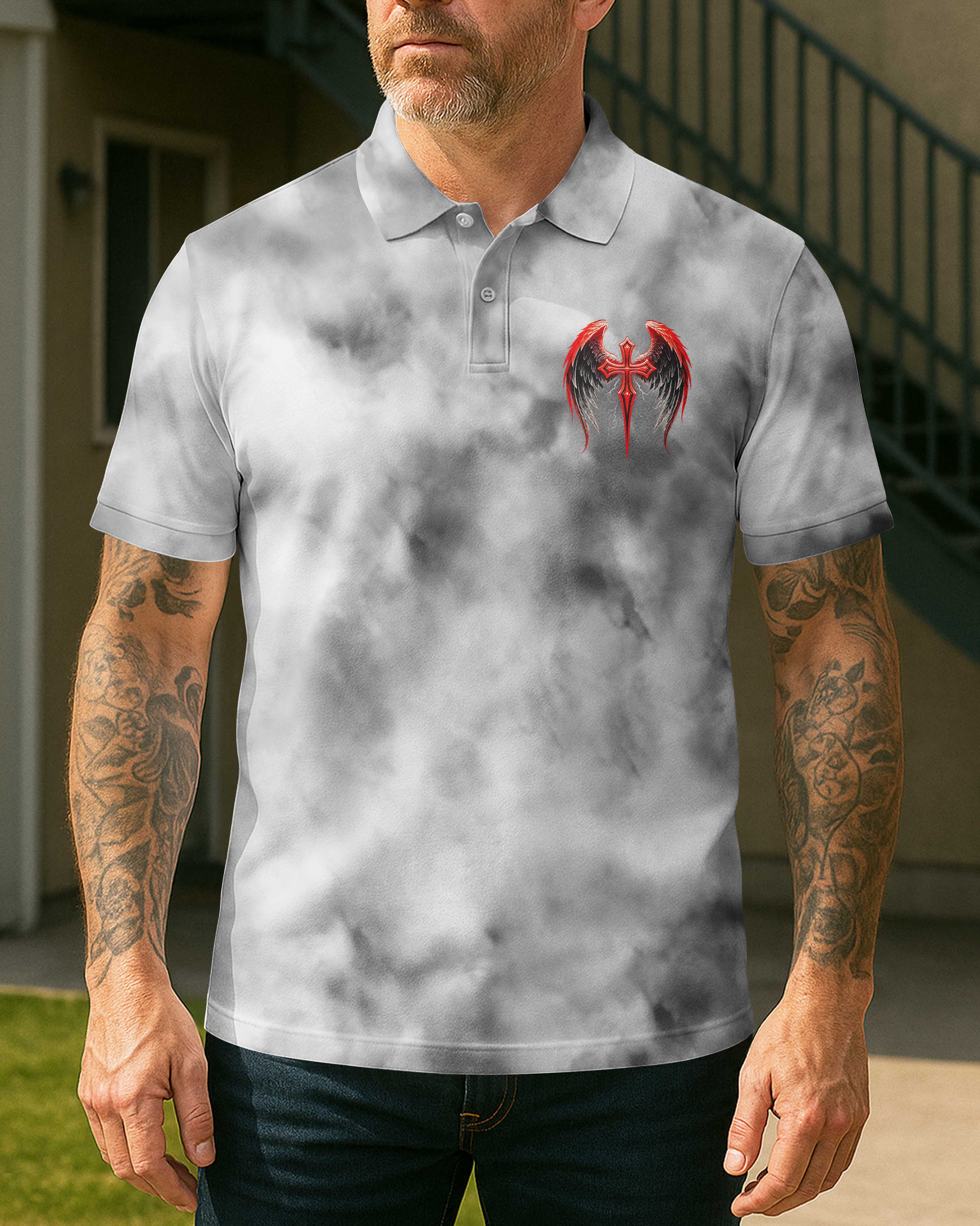 Forgiven All Over Print Polo T-Shirt
