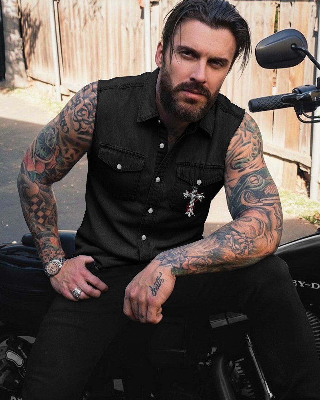Heaven's Road For Sleevesless Denim T-Shirt