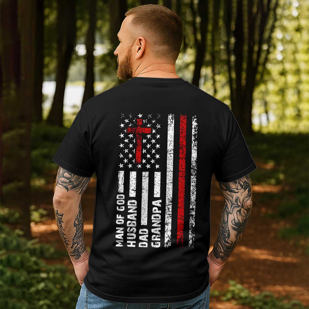 Man Of God Husband Dad Grandpa T-Shirt