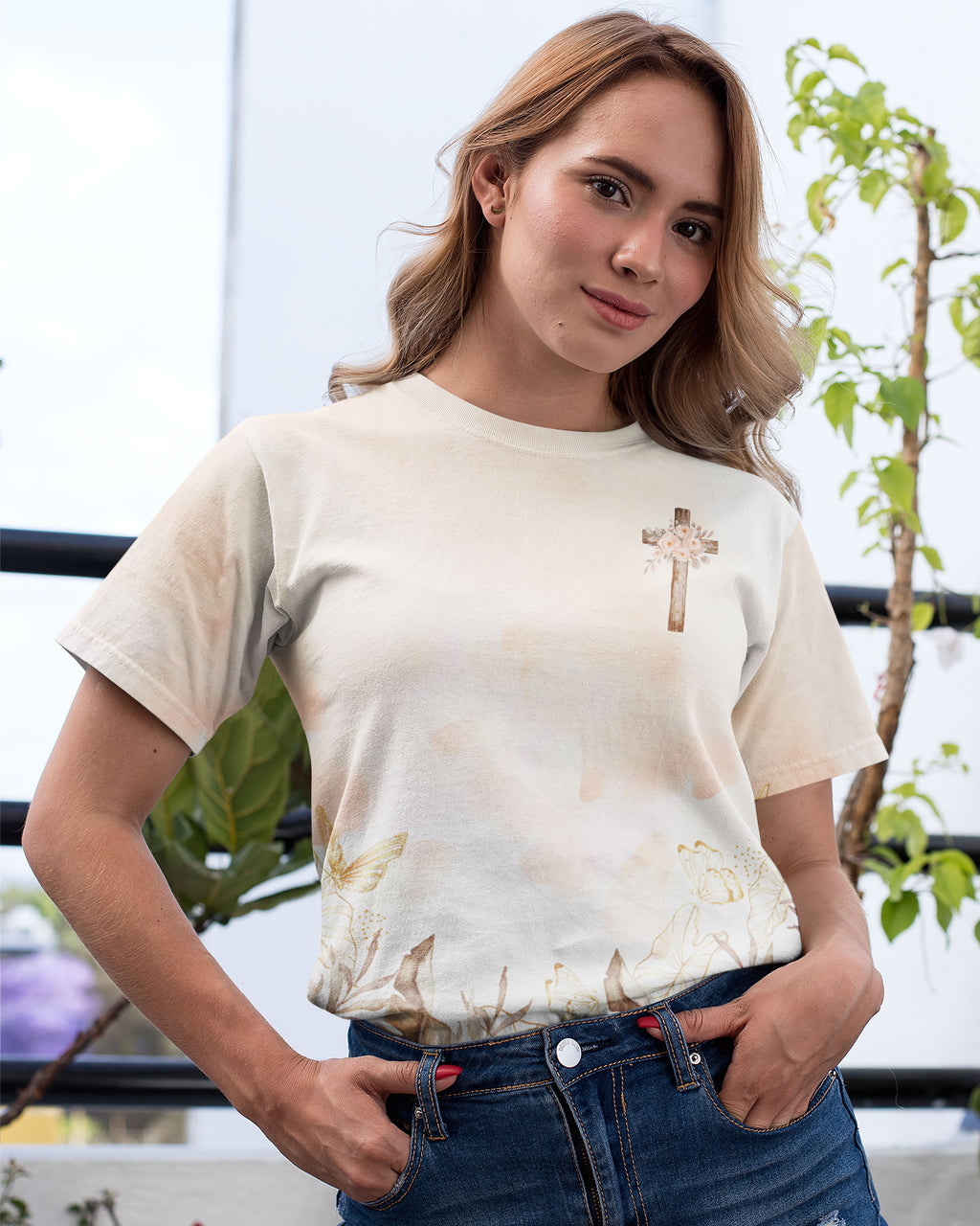 Hot Mess but Blessed Mama All Over Print T-shirt