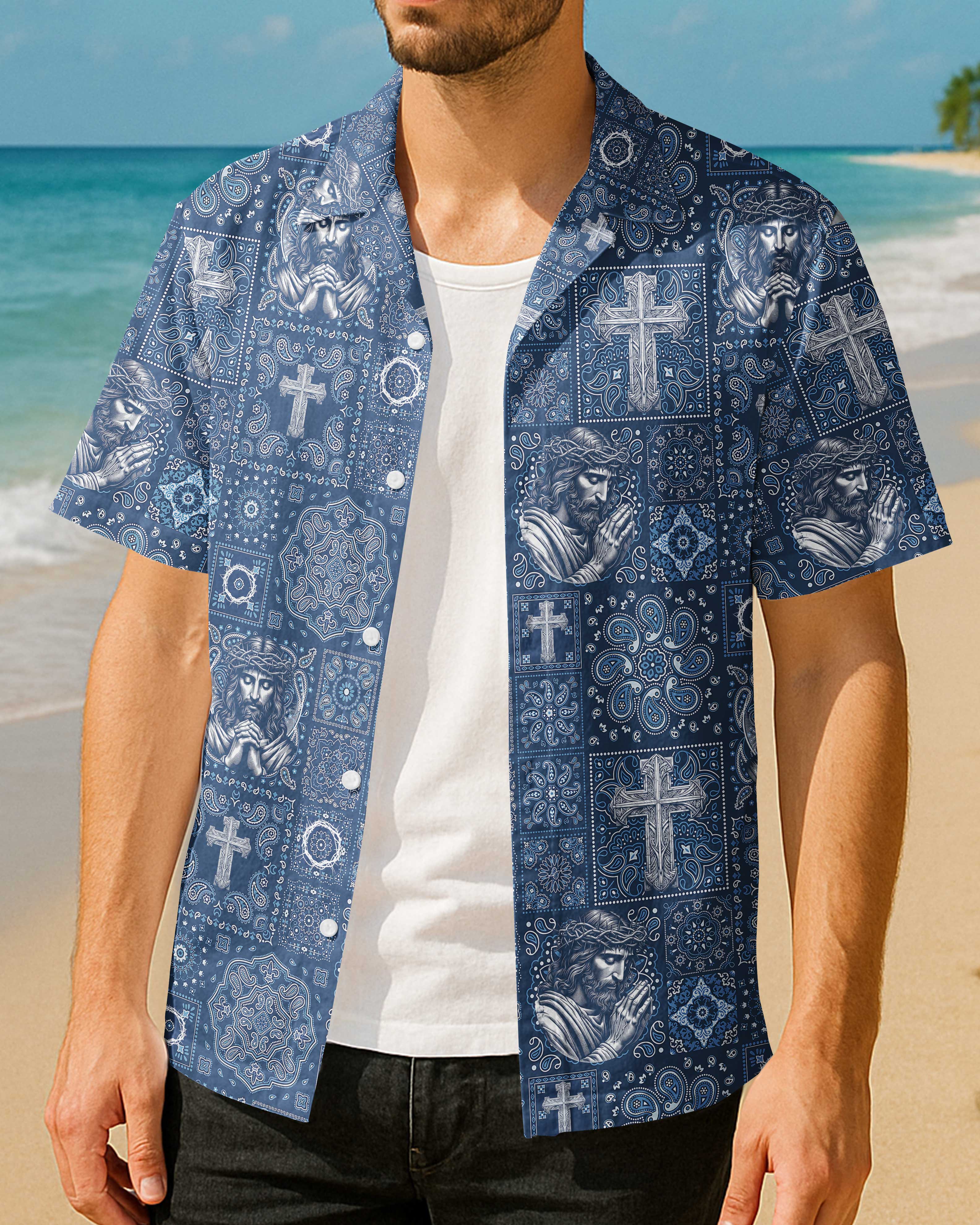 Sacred Cross Bandana Hawaiian T-Shirt