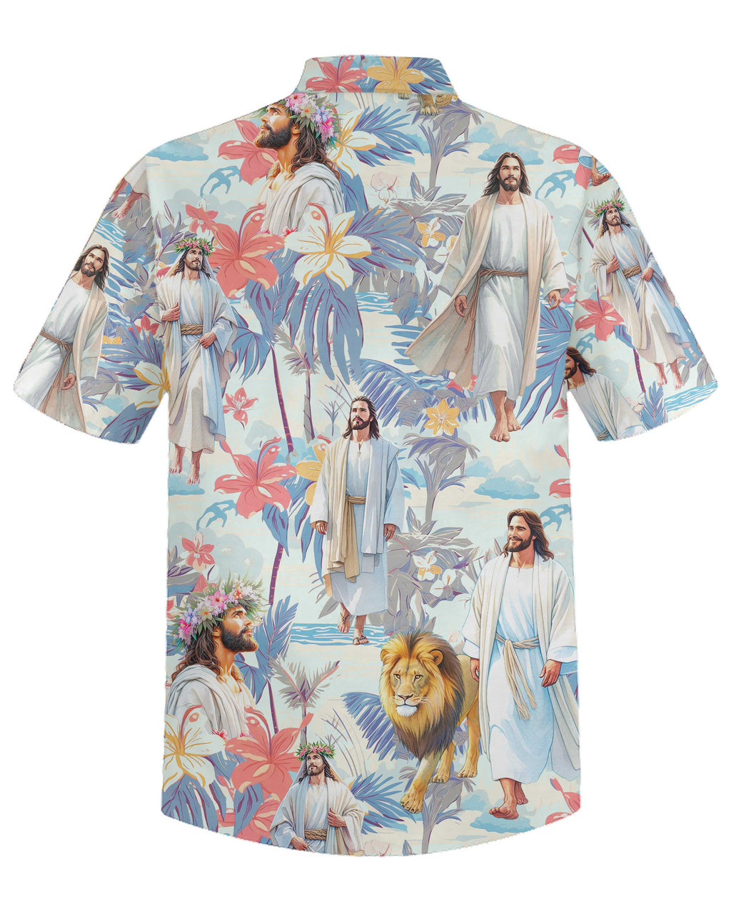 Jesus and Lion Tropical Hawaiian T-Shirt
