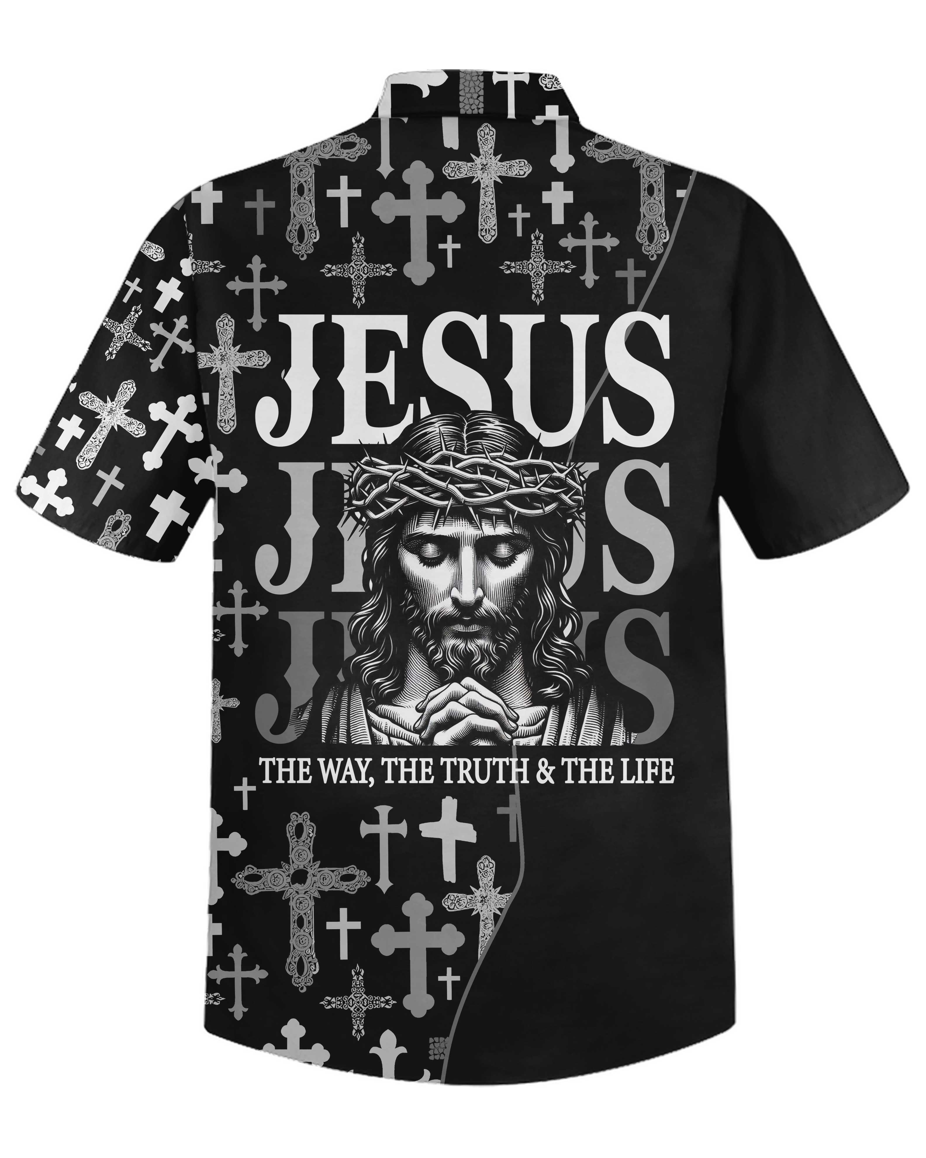 Jesus The Way The Truth The Life All Over Print Hawaiian T-Shirt