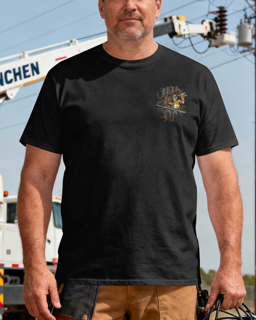 Lineman Protected By Faith Powered By God T-Shirt