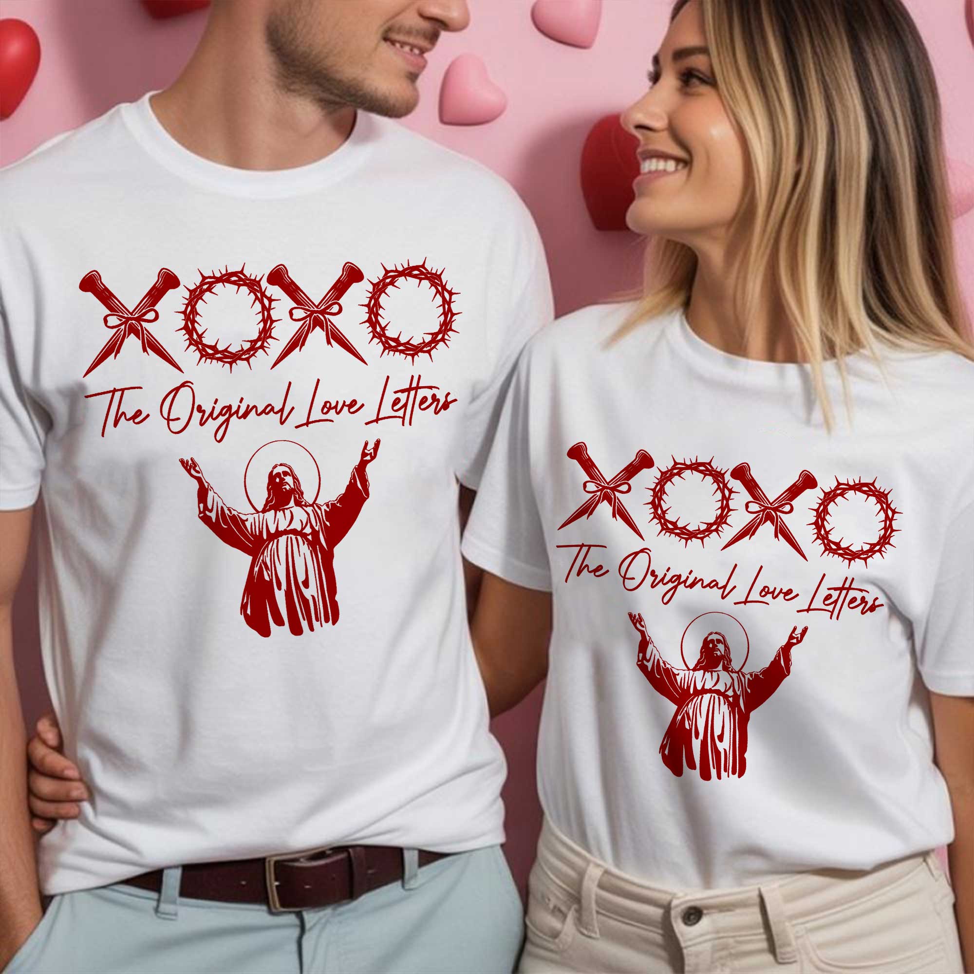 Xoxo The Original Love Letters Couple T-Shirt