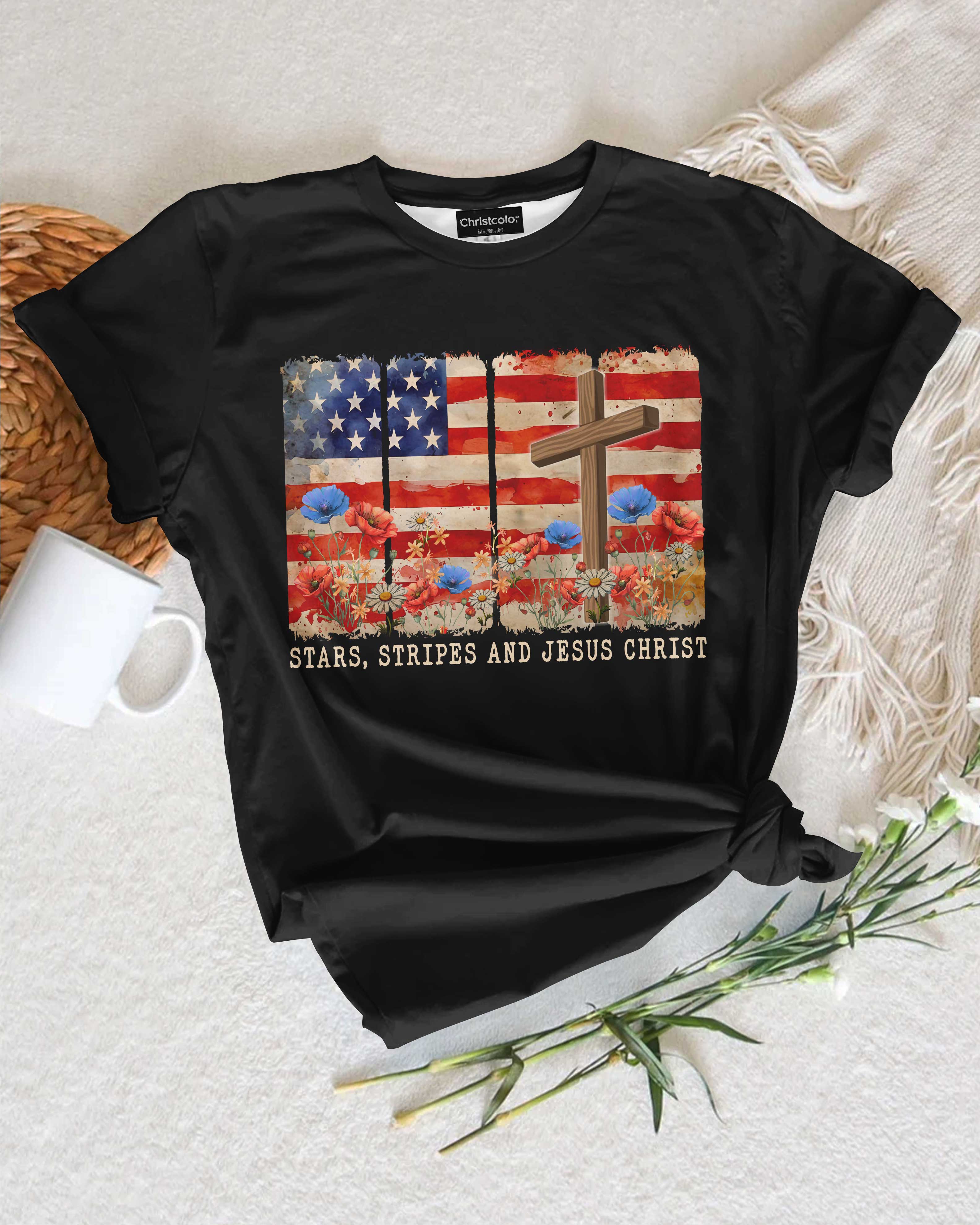 Stars, Stripes and Jesus Christ T-Shirt