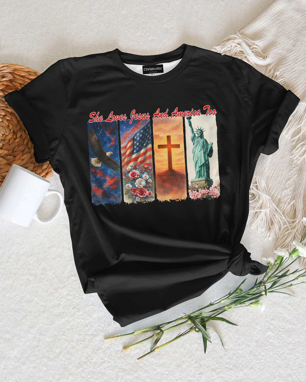 She Loves Jesus and America Too T-Shirt