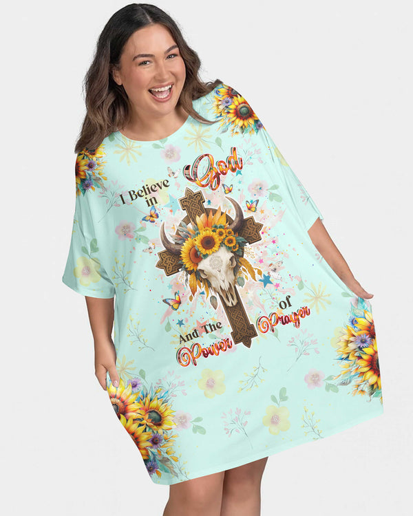 Believe In God And The Power Of Prayer All Over Print Sleep Tee