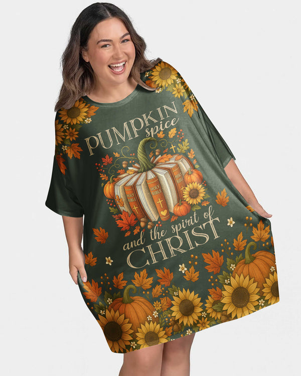 Pumpkin Spice And The Spirit Of Jesus Christ All Over Print Sleep Tee