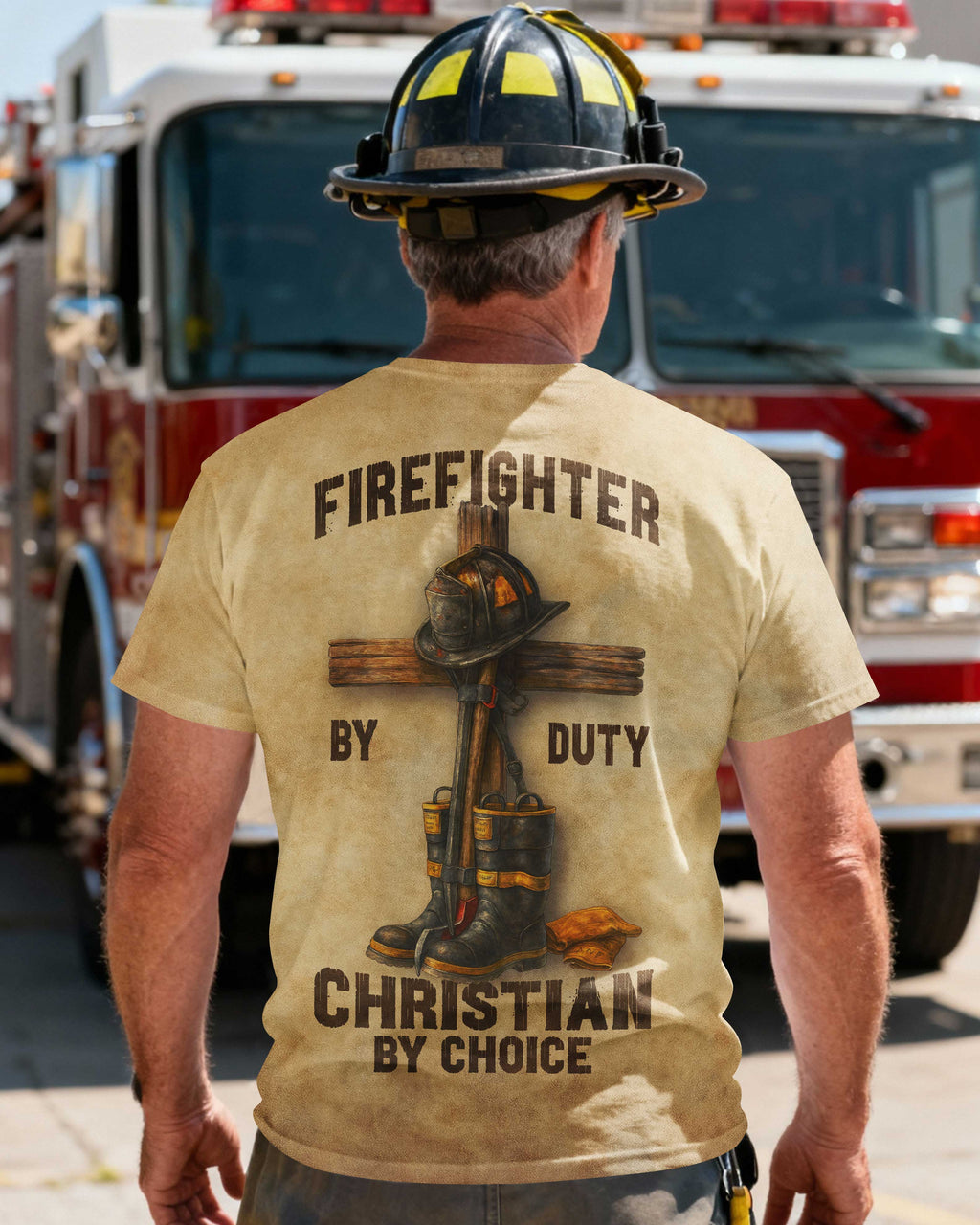 Firefighter By Duty Christian By Choice T-Shirt