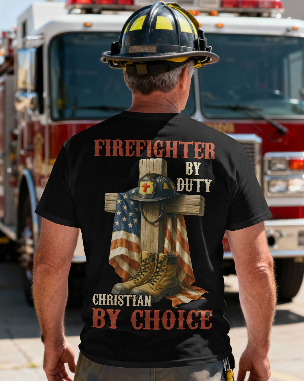 Firefighter By Duty Christian By Choice T-Shirt