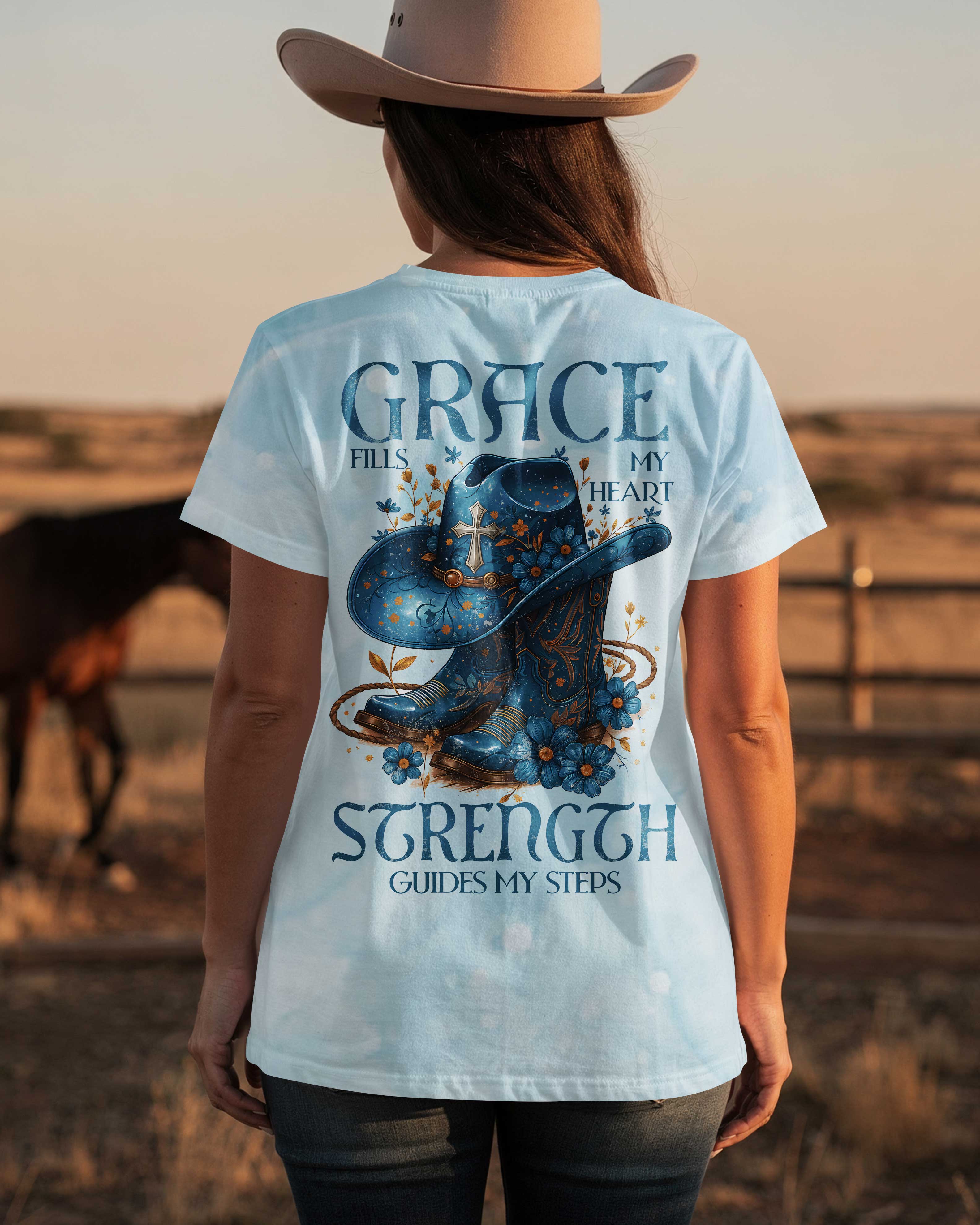 Grace Fills My Heart Strength Guides My Steps T-Shirt