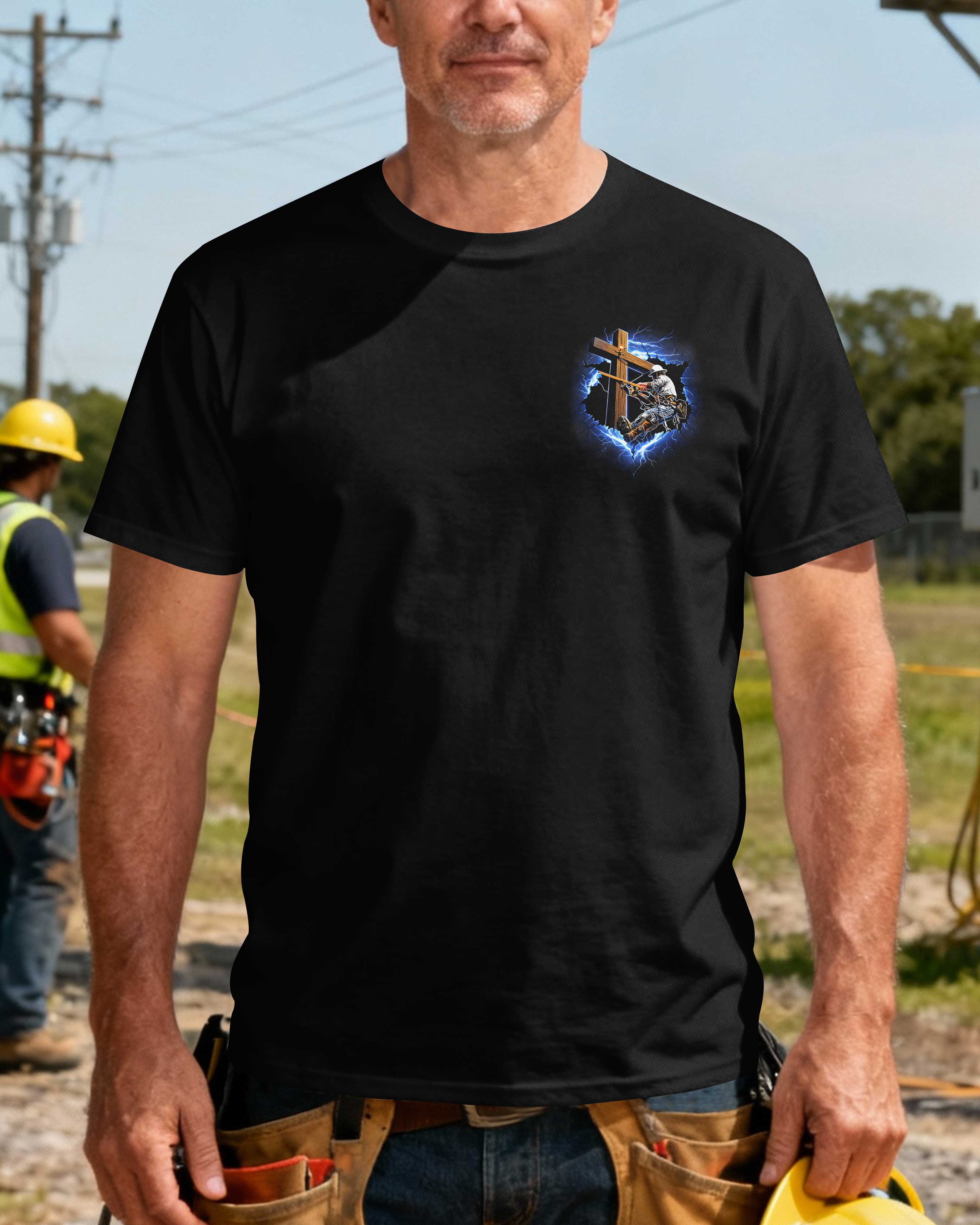 Retired Lineman Still Called Still Faithful Still Powered By God T-Shirt