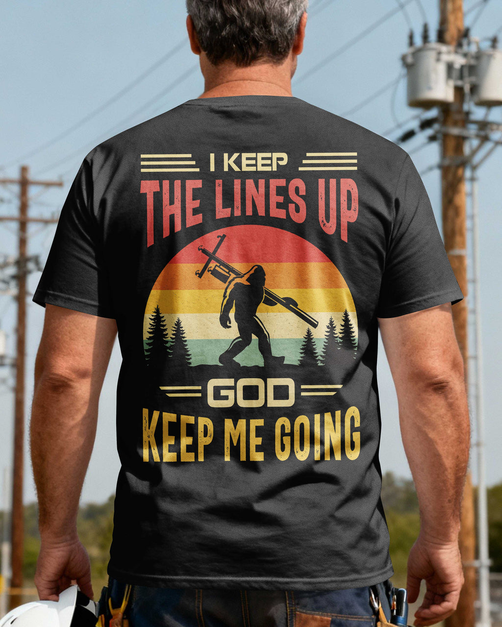 I Keep the Lines Up God Keeps Me Going T-Shirt