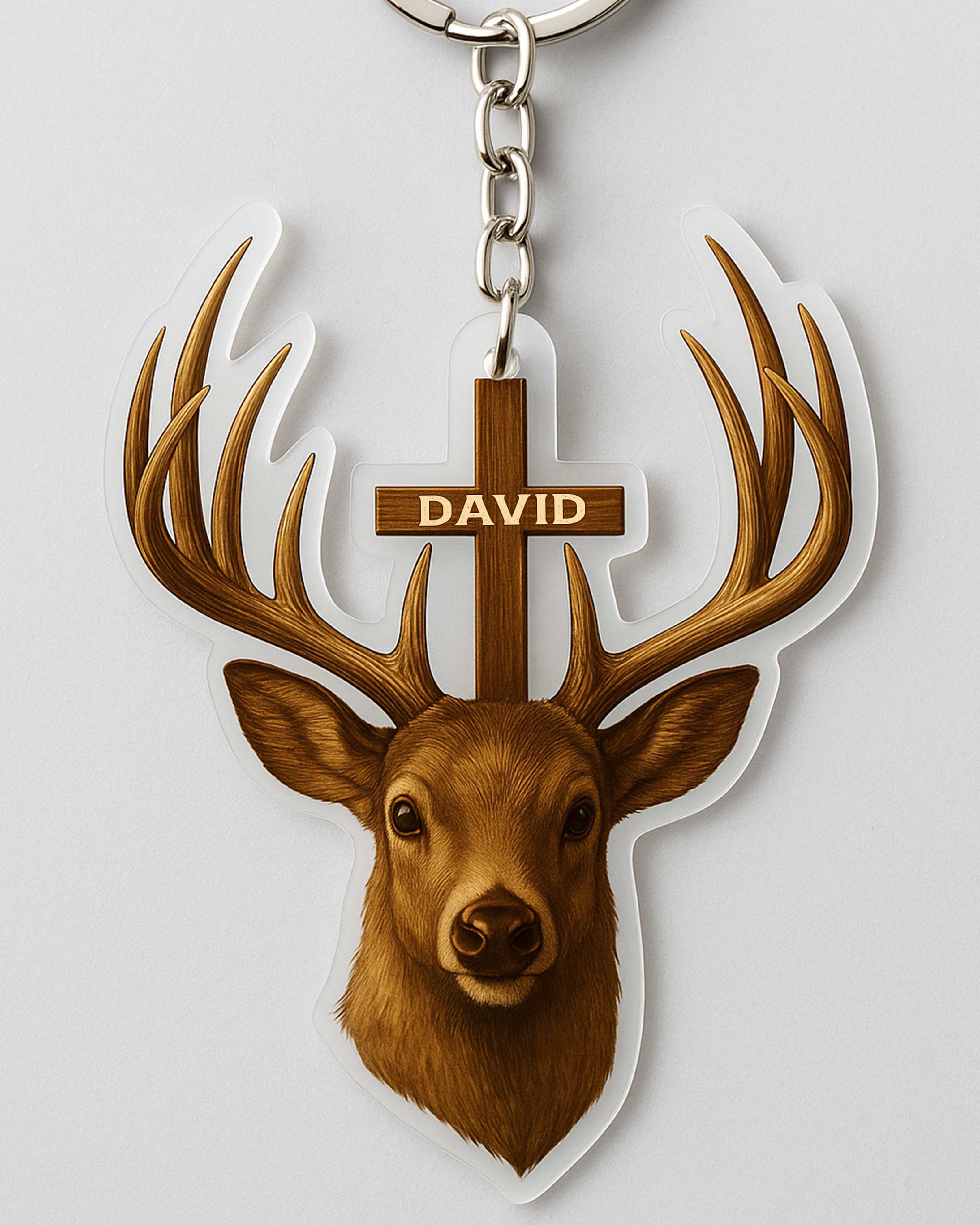 Hunting in my veins Jesus in my heart Personalized Keychain