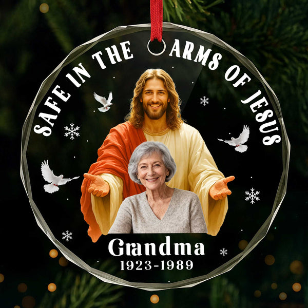 Safe In The Arms Of Jesus Personalized Ornament