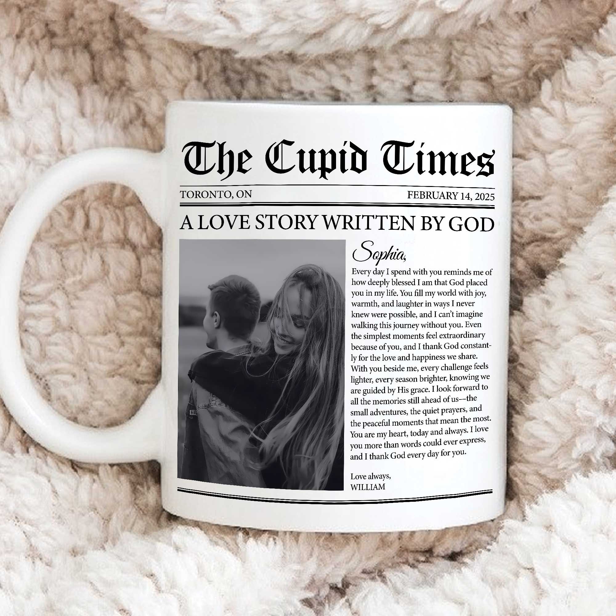 A Love Story Writen By God Personalized Couple Mug