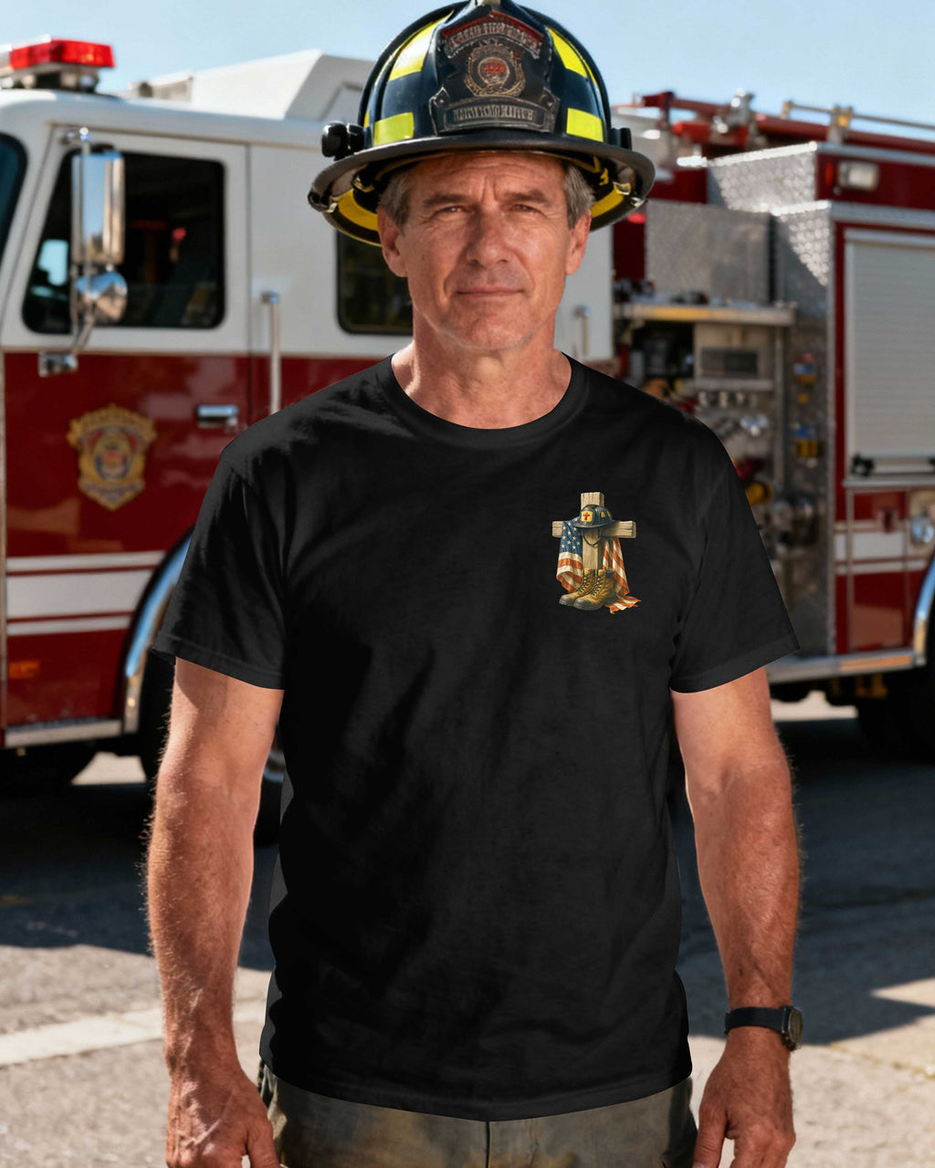 Firefighter By Duty Christian By Choice T-Shirt