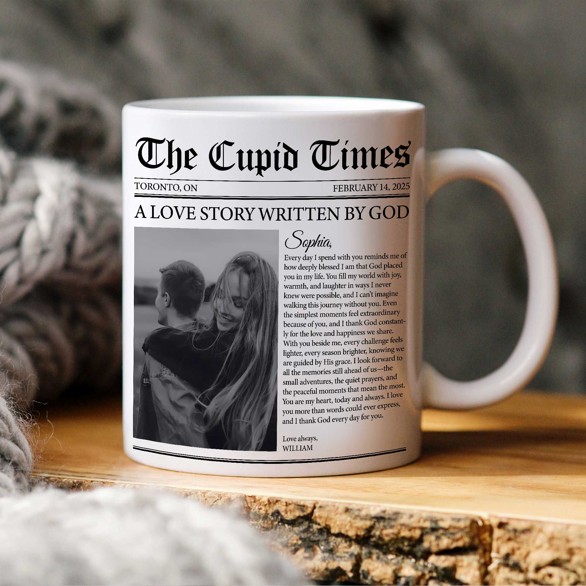 A Love Story Writen By God Personalized Couple Mug