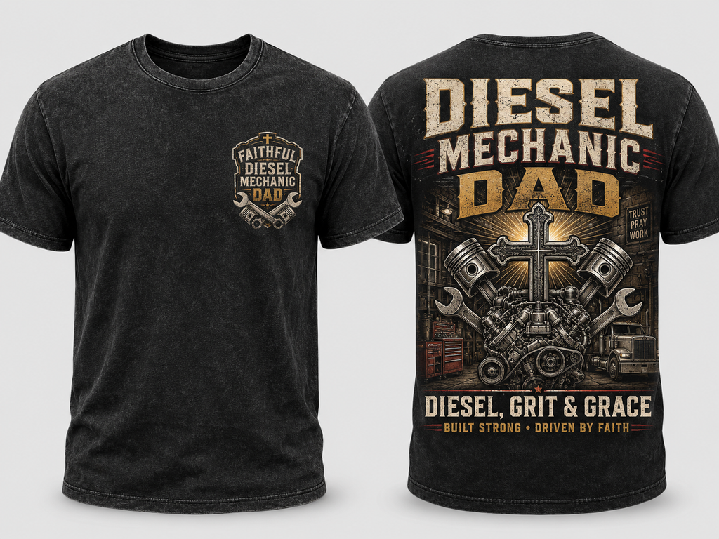 Diesel Mechanic Dad T-Shirt