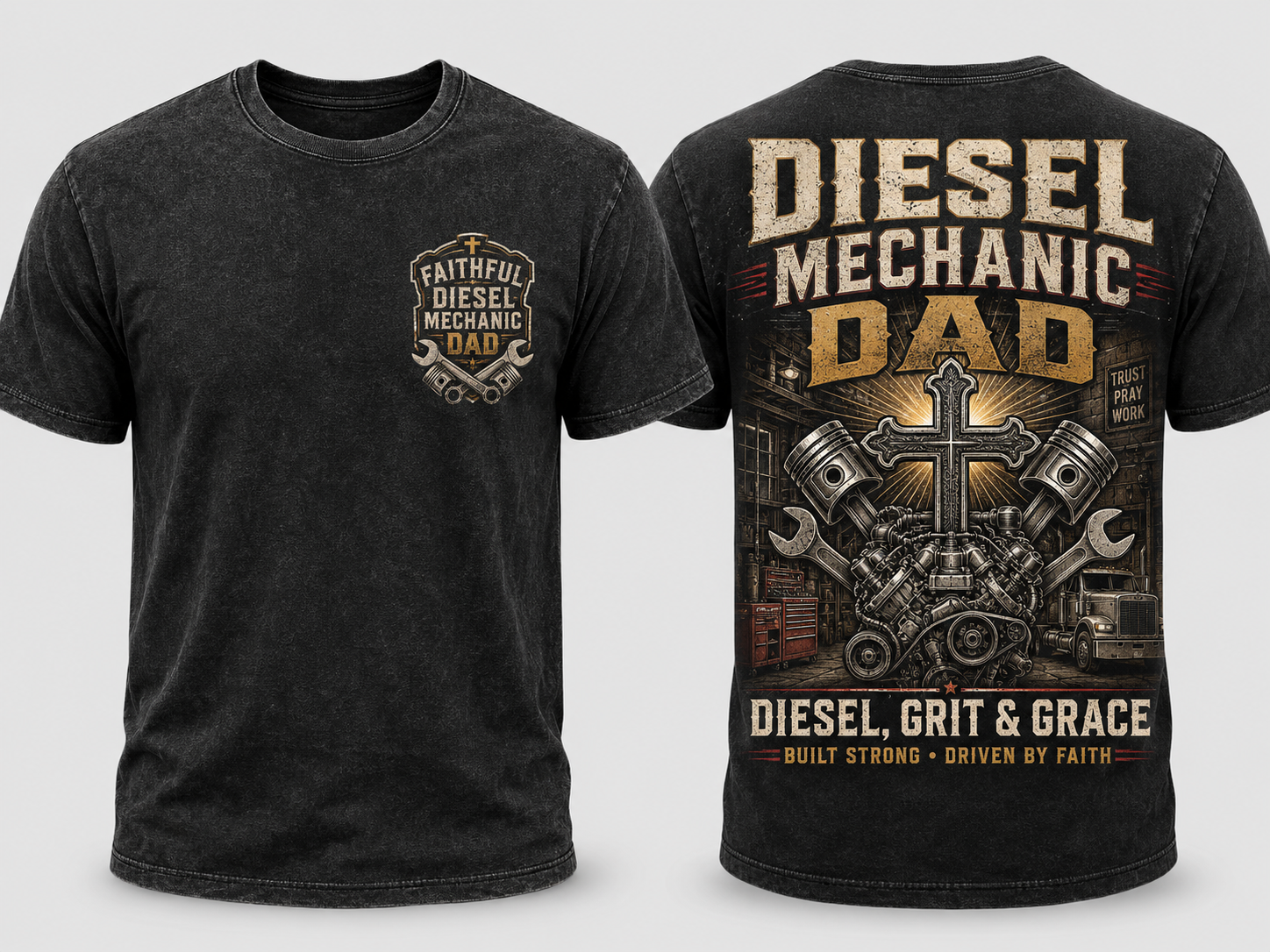 Diesel Mechanic Dad T-Shirt