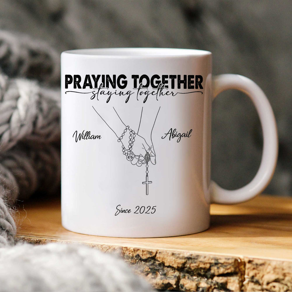 Praying Together Staying Together Personalized Mug