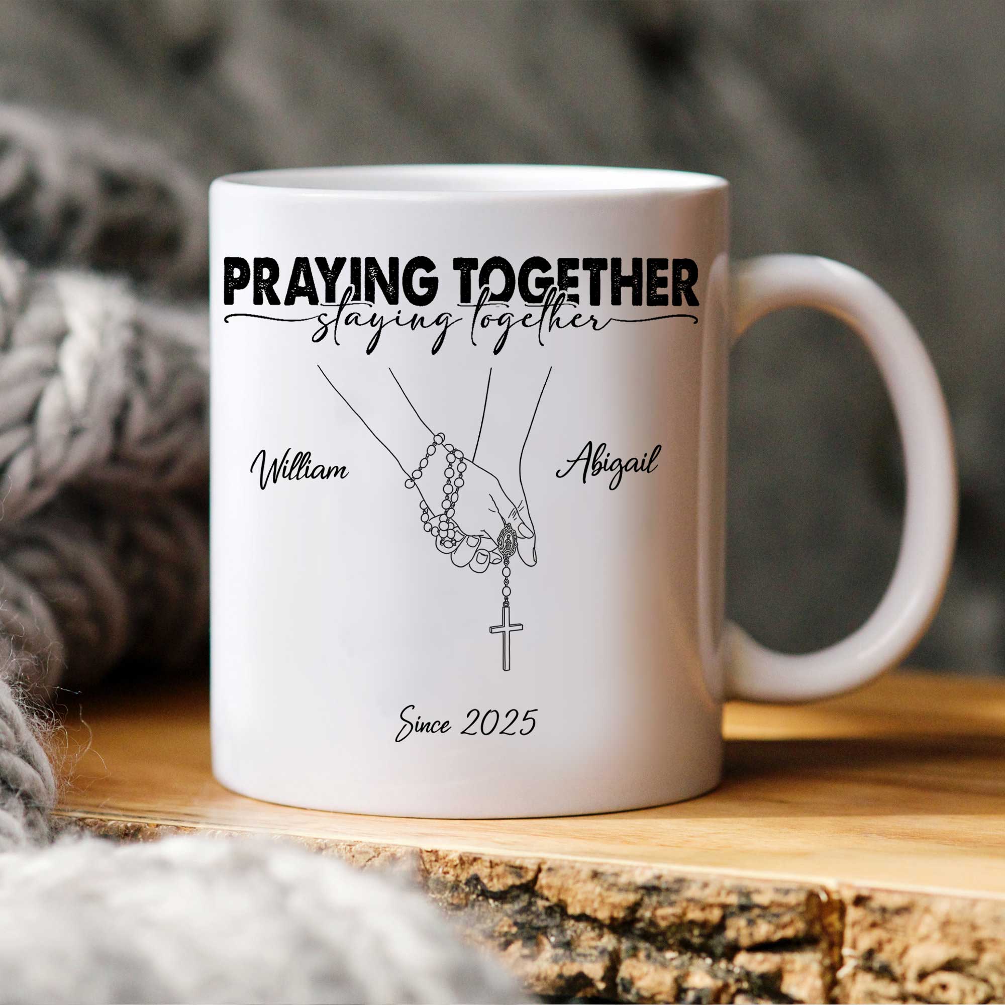 Praying Together Staying Together Personalized Mug