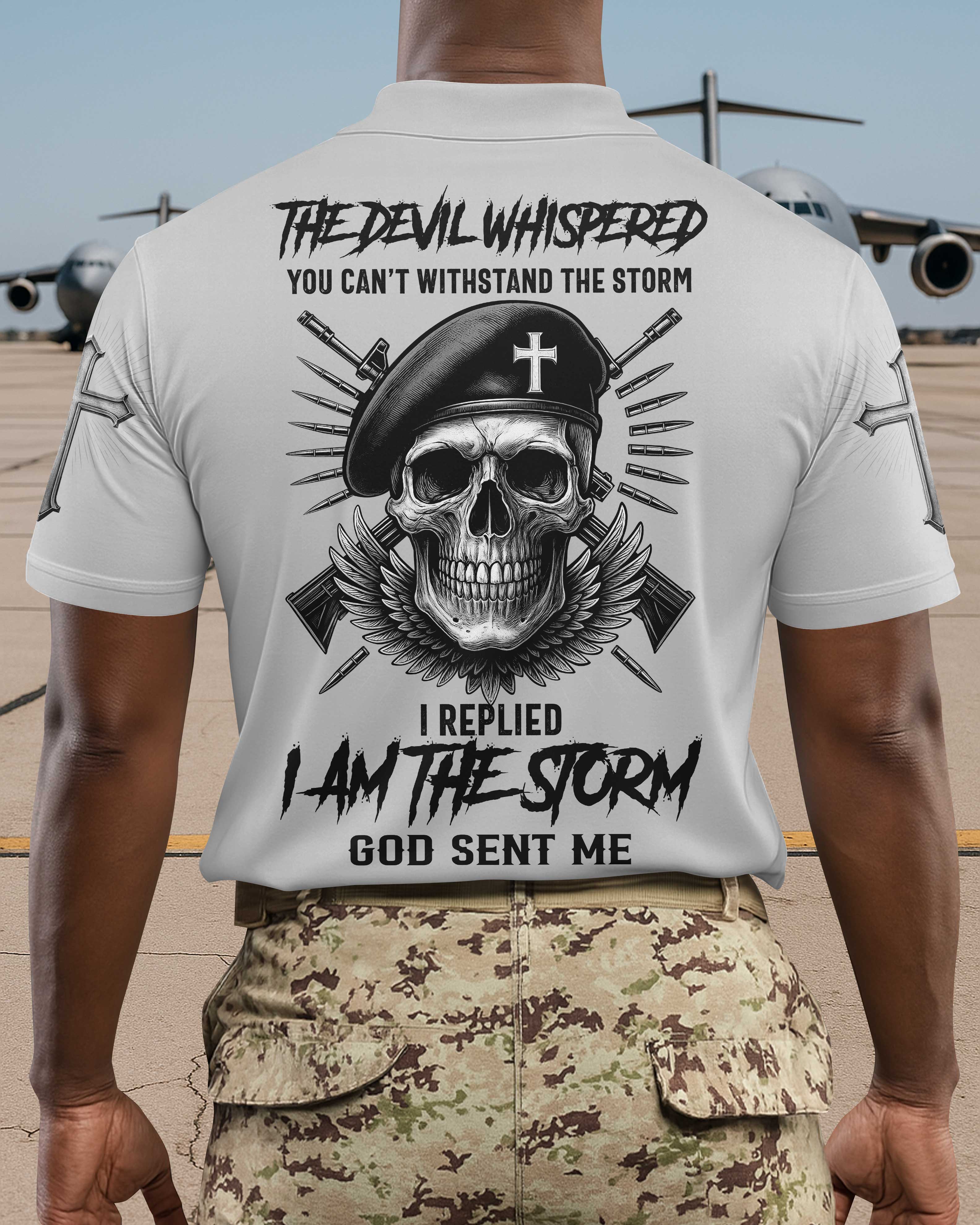 The Devil Whispered You Can't Withstand The Storm Polo