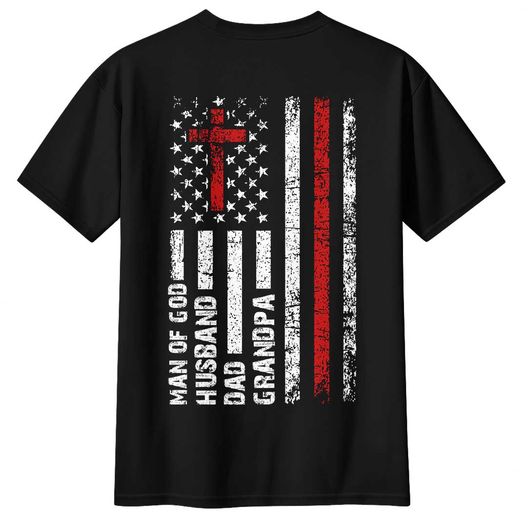 Man Of God Husband Dad Grandpa T-Shirt