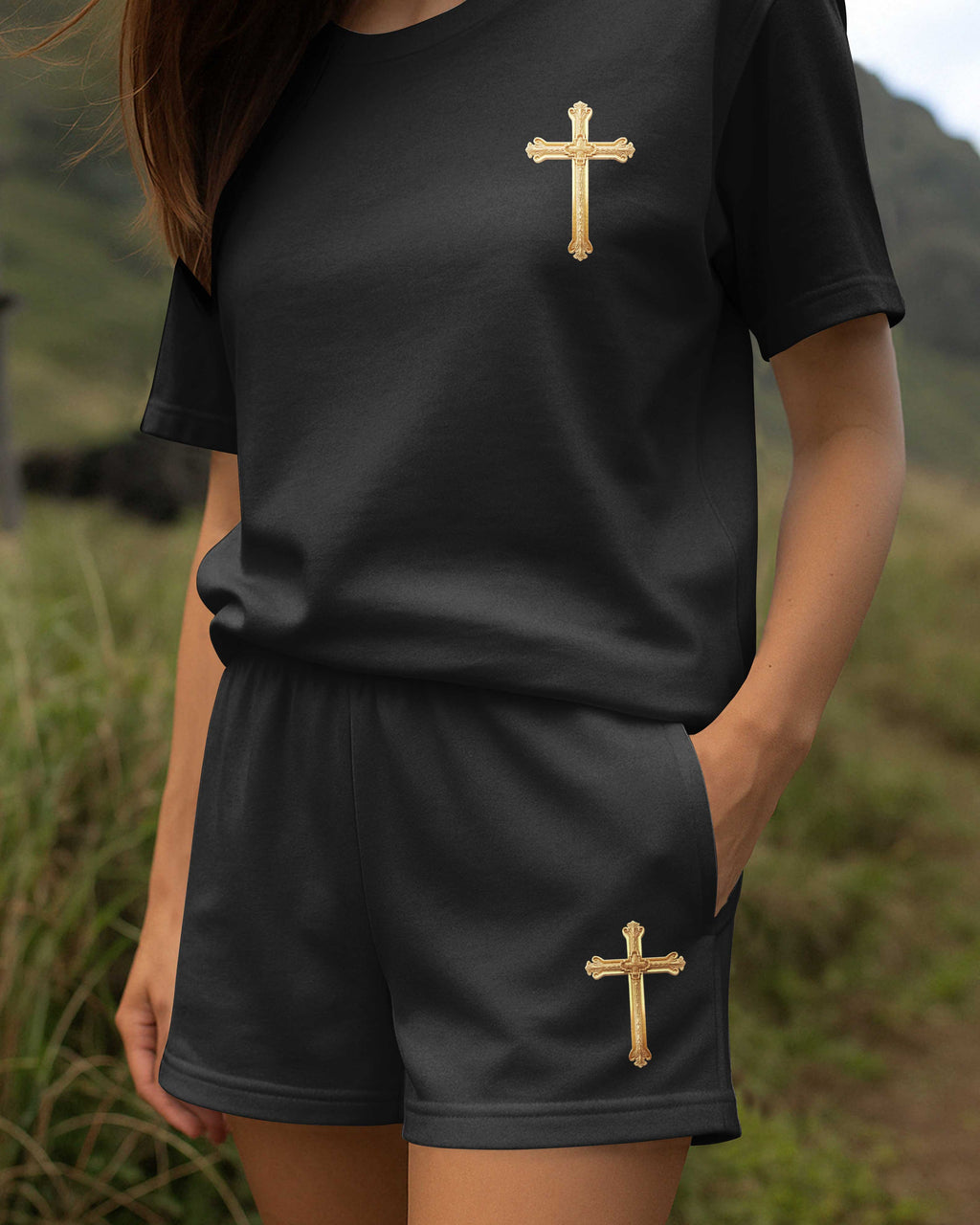 He Died For Me So I'll Live For Him Women Casual Shorts
