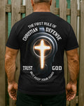 The First Rule Of Christian Defense T-Shirt