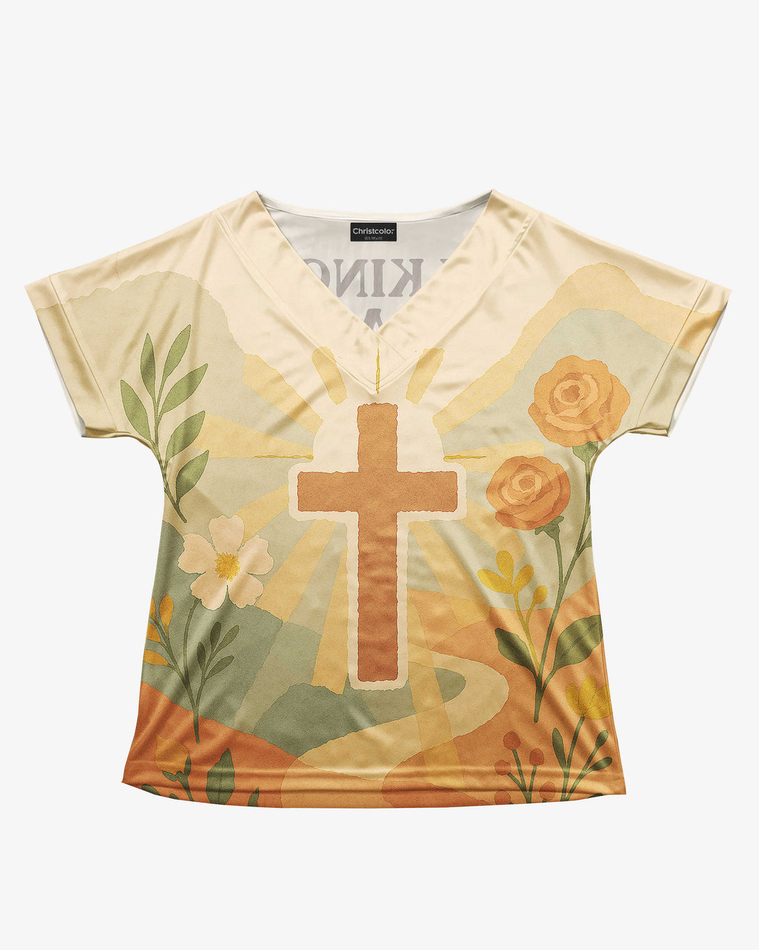 Walking in Grace/ Mom Edition All Over Print V-Neck Dolman Sleeves Shirt