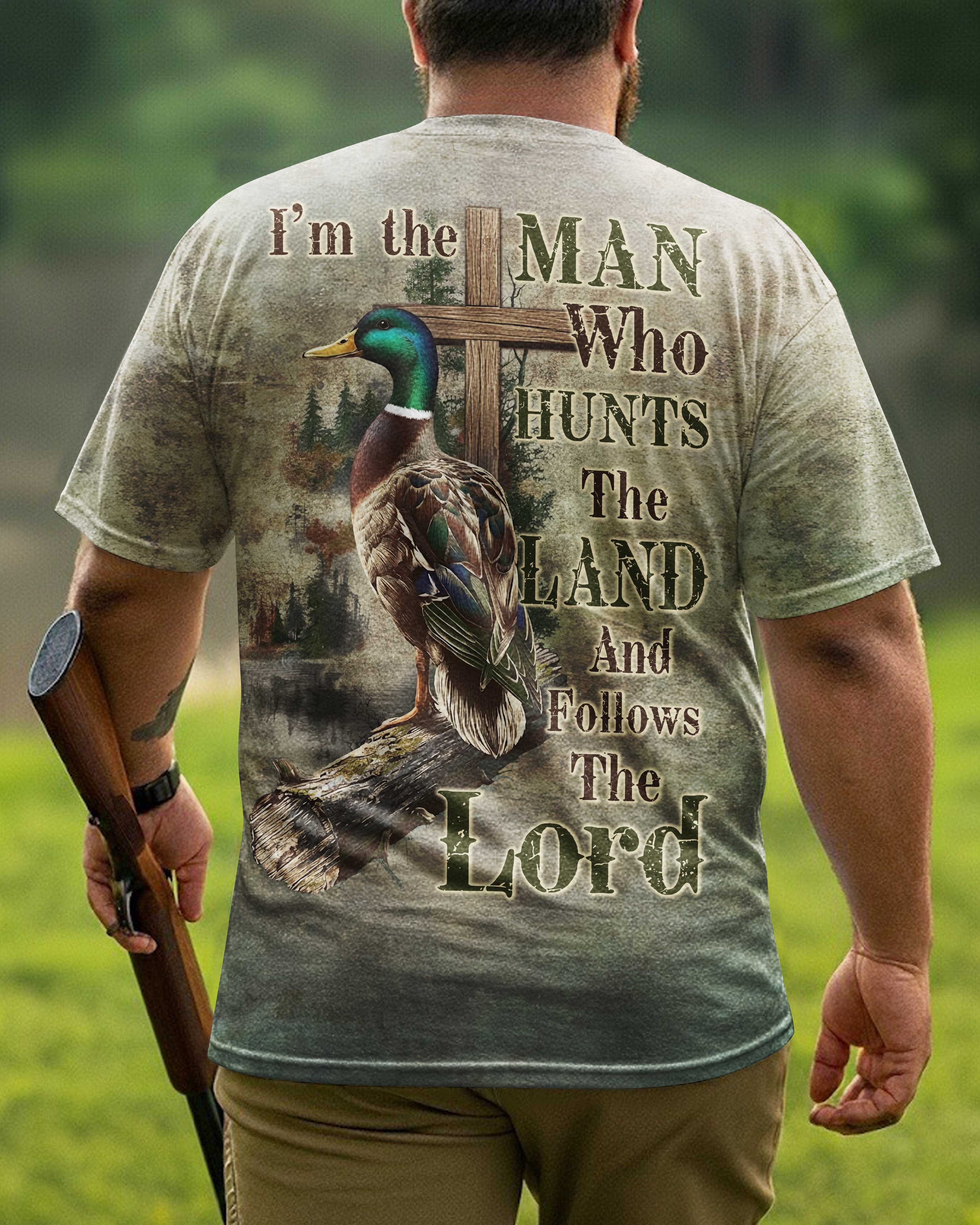 Who Hunts The Land Custom Name T-Shirt