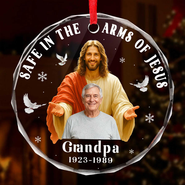 Safe In The Arms Of Jesus Personalized Ornament Vr2