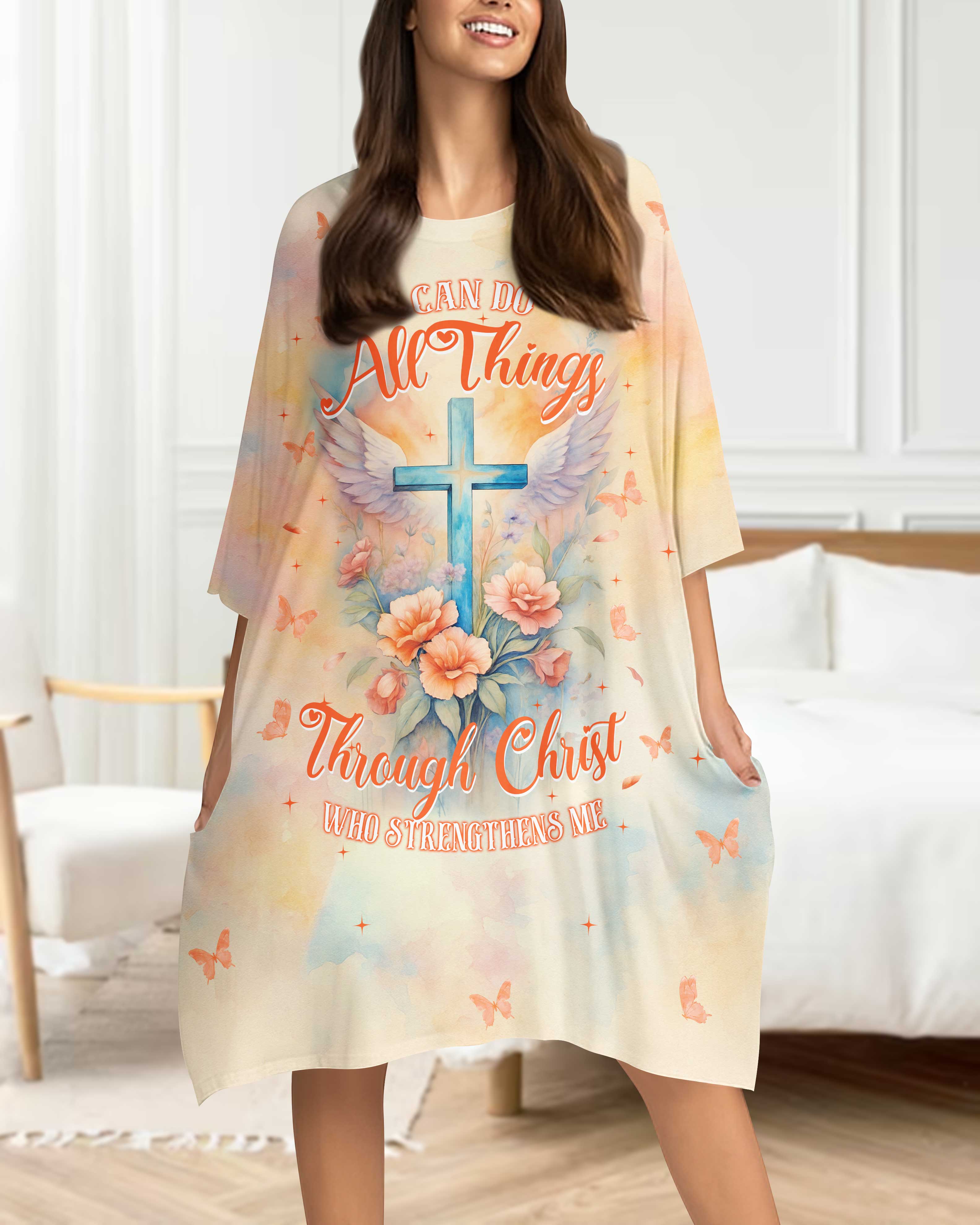 I Can Do All Things Through Christ Who Strengthens Me Sleep Tee
